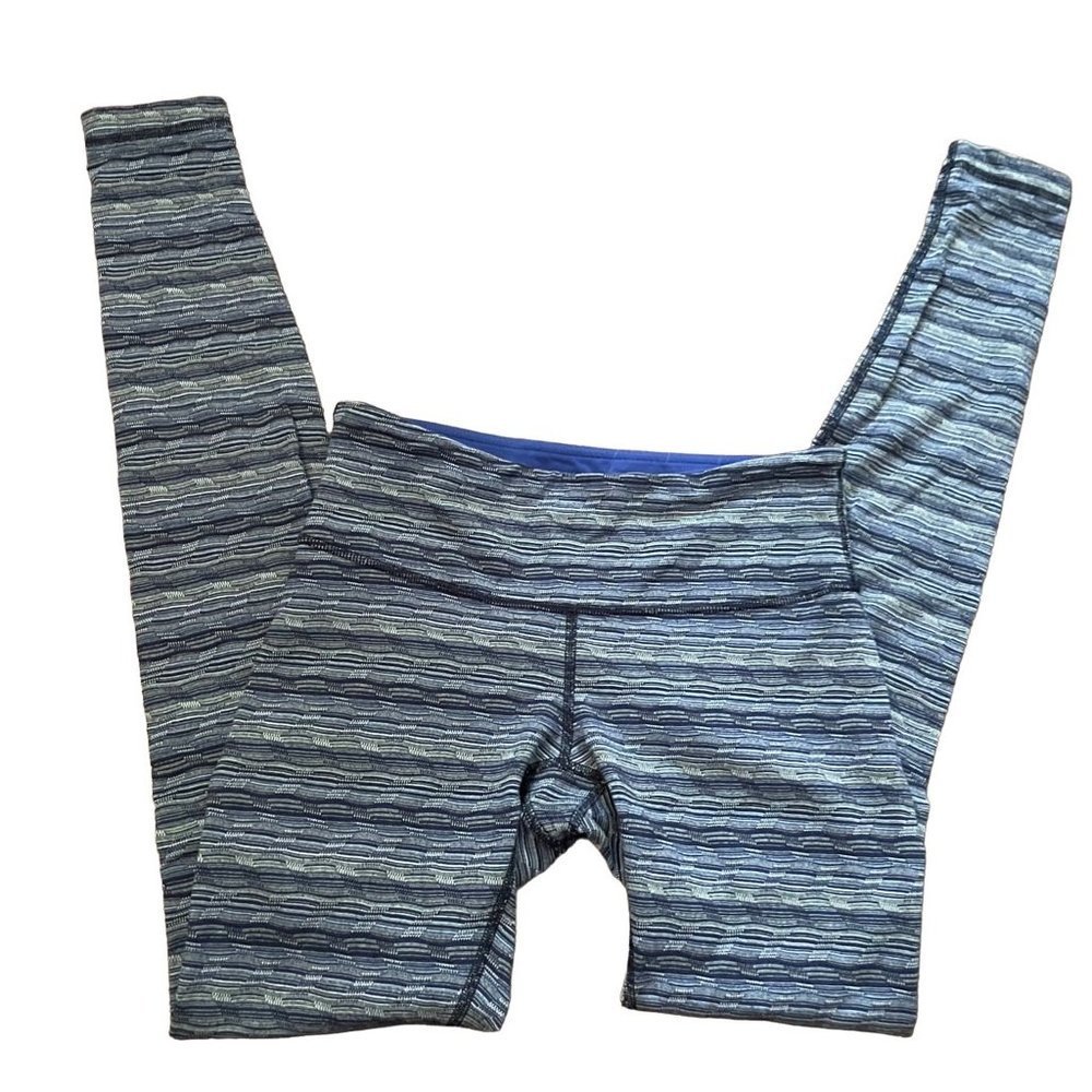 Lululemon Wunder Under Leggings Space  Dye Twist Sapphire Blue Multi Size 6